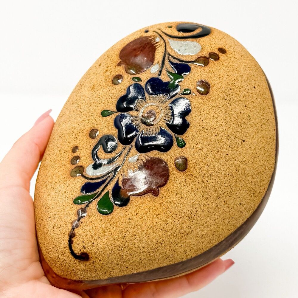 Vintage Tonala Pottery Owl Figurine Folk Art Mexico Signed Mexi.C.D. 6” - Picture 4 of 12
